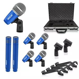 5Core Drum Mic Kit 7Pcs Kick Tom Snare Dynamic Microphone Instrument Mics Set - Picture 1 of 8