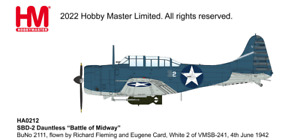 Hobby Master HA0212, SBD-2 Dauntless “Battle of Midway” BuNo 2111, flown by Rich