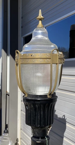 Vintage Glass Single Street Light Antique LED, Can Deliver Cover