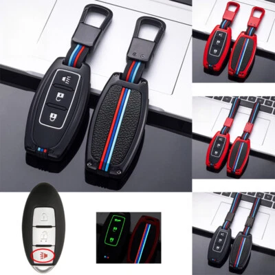 Zinc Alloy Silicone Car Key Fob Cover Case For Nissan Qashqai March Juke X-Trail Foto 1 de 4