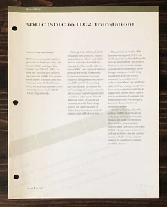 Cisco Systems - Protocol Brief: SDLLC (traduzione da SDLC a LLC2) (1992) - Foto 1 di 4