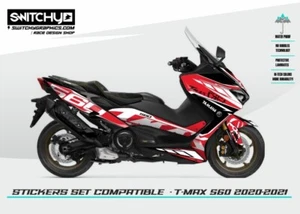 ADESIVI GRAFICHE "T0004" LUCIDE compatibile con YAMAHA TMAX 560 2020 - 2021 - Imagen 1 de 2
