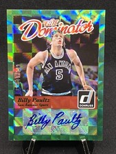 2014-15 Panini Donruss Elite Dominator Billy Paultz Auto Green Red /149 Spurs