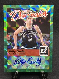 2014-15 Panini Donruss Elite Dominator Billy Paultz Auto Green Red /149 Spurs
