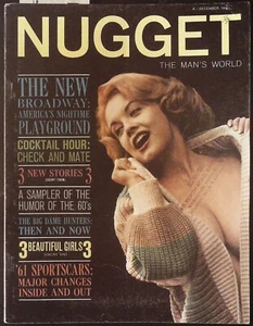 Playboy's rival NUGGET Vol 5 No 6 12/1960 VALERIE LAGRANGE Iris Bristol @GOOD - Picture 1 of 3