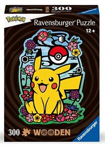 Ravensburger Pokemon Pikachu Shaped 300 Piece Wooden Puzzles for Adults and Kids