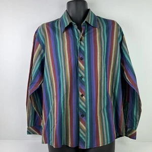 Vintage Callan Shirts Made in Australia Long Sleeved Button Up Striped Shirt - Picture 1 of 6