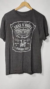 Guns N Roses Retro Paradise City Label meliert anthrazit T-Shirt offiziell Erwachsene M - Bild 1 von 3