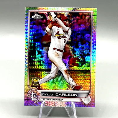 2022 Topps Chrome PRISM REFRACTOR Dylan Carlson #158 Rookie Cup Prism - Image 1 of 2