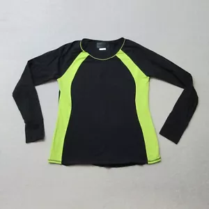 Ex M*S Fitness Top Womens UK 14 Black Long Sleeve Casual EU 42 NWOT - Picture 1 of 8