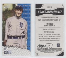 2021 Topps Rip Mini Blue /10 Ty Cobb #MRIP-TC HOF