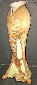 ENDLESS BEAUTY COLLECTION BY FRANZ- GIRAFFE FLOWER VASE "MOTHER'S LOVE" - Picture 1 of 12