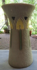 Vintage LG Roseville Pottery Arts & Crafts Mostique Arrow Vase 164-15 Mission - Picture 1 of 7