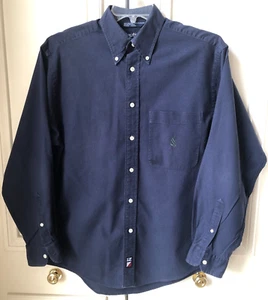 Nautica Men's Navy Blue Button Down Cotton Shirt with Pocket Size M - Picture 1 of 6