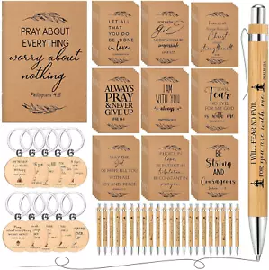 20 Sets Christian Mother'S Day Gifts Bulk Bible Verse Notebooks Religious Bamboo - Picture 1 of 6