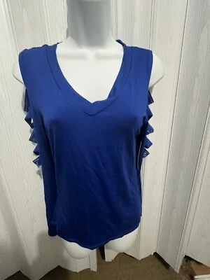 Bebe Logo Tops Swarovski’s con el logo en las mangas abiertas, azul, talla (XS) #160A Foto 1 de 4