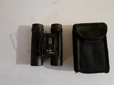 12x25 mm Rugged Exposure Compact Binocular w/ Neck Strap And Carring Case Used - Image 1 of 4