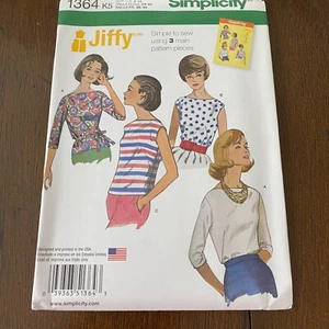 Simplicity Sewing Pattern 1364 Misses Jiffy Blouses and Tie Belt Size 8-16 - Picture 1 of 4