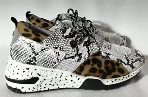 Women's Leopard Print Shoes -Casual Sports Running Thick Bottom Outdoor Sneakers - Picture 1 of 9