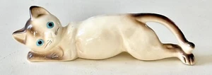 MCM Siamese Cat Figurine/Wall Climber Blue Eyes Ceramic-Vintage Japan-10” - Picture 1 of 9