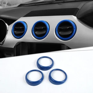 Console Air Conditioner Vent Outlet Trim Cover Ring For Ford Mustang 2015+ Blue - Bild 1 von 9