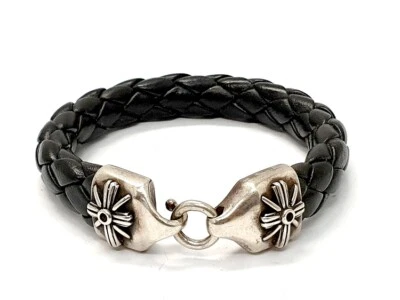 Hermann Siersbol Leder Armband mit Sterling Silber 925 Lilie Verschluss 1970er - Bild 1 von 4