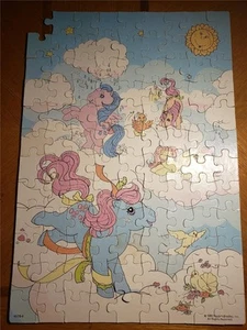 Rompecabezas de colección MY LITTLE PONY 100 piezas MB 185 Hasbro Rainbow Clouds G1 - Imagen 1 de 7