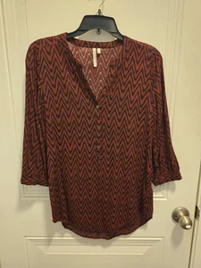 Top donna grand & greene manica 3/4 - Taglia L - Multicolore (Nero e Rosso) - Foto 1 di 1