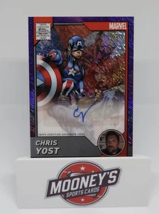 2025 Topps Chrome Marvel Captain America Christ Yost Comic Artist Auto AA-CY /75 - Bild 1 von 2