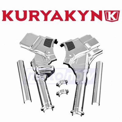Kuryakyn Deluxe Neck Covers for 1995-2007 Harley Davidson FLHTC Electra hi Foto 1 de 4