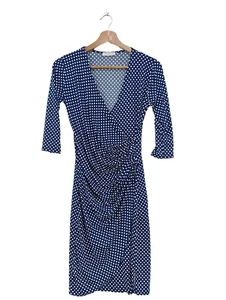REVD’ELLE Vestido cruzado Mujeres Vestido Talla EU 36 azul-blanco look casual - Imagen 1 de 5