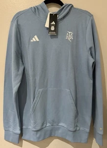 New Authentic Adidas Argentina 50th Anniversary DNA Hoodie Light Blue Youth XL - Picture 1 of 6