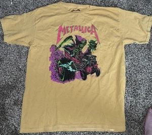 Youth Large Metallica Yellow Graphic Tshirt - Picture 1 of 5
