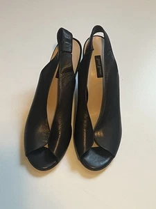 Paul Green schwarze Leder Avanti Peeptoe Pumps, US6,5, 03109 Heels Slingback - Bild 1 von 10