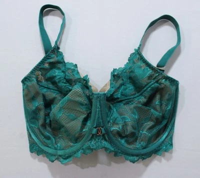 Bravissimo Women's Lace Edge Underwire Millie Luxe Bra EJ3 Teal Size 32L NWT - Image 1 of 3
