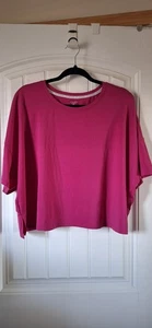 Camiseta para mujer Athletic Works fucsia manga corta talla XXL calce relajado - Imagen 1 de 4