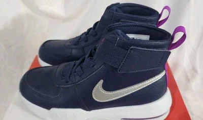 耐克 Air Max Goaterra 2.0 PS 运动鞋海军蓝紫色青少年尺寸 1Y 全新缺陷 — 第 1/4 张图片