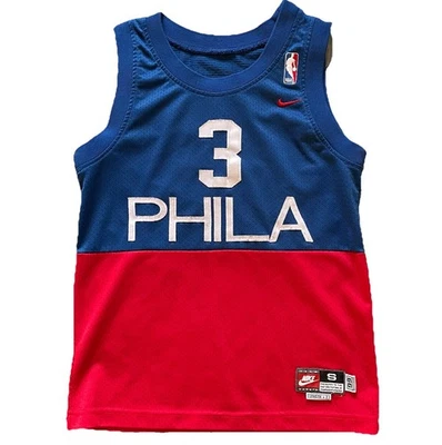 Allen Iverson 1966 Philadelphia 76ers NBA Nike Sewn Jersey Youth Small +2 - Image 1 of 4