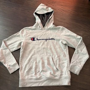 Jungen Champion Kapuzenpullover Sweatshirt - grau, Größe L - Bild 1 von 2