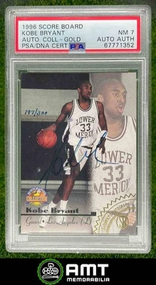 7771352 1996 Score Board Auto Collection Gold Kobe Bryant PSA 7 Signed Auto AUTH - Image 1 of 3