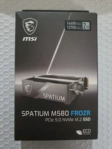 MSI Gaming SPATIUM M580 PCIe 5.0 NVMe M.2 2TB FROZR Internal SSD (PCIe Gen5, NVM - Afbeelding 1 van 10