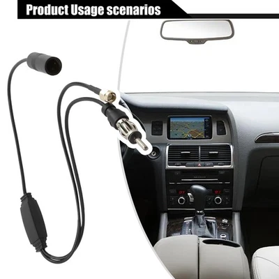 Car Radio Active Antenna Aerial Splitter Adapter High Quality Cable Converter - Image 1 of 4