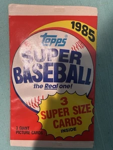 1985 Topps Super Baseball sealed wax pack - Ripken Jr. - Ryan - Sandberg Unopen - Picture 1 of 3