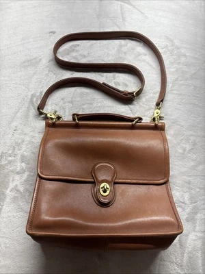 Bolso Bandolera Vintage Antiguo COACH 9927 Cuero Marrón Años 90 Willis Marrón/Tostado Foto 1 de 4