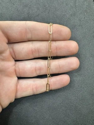 2,4 г винтажное серебро золото стирка скрепка цепочка браслет 6,75» ювелирных изделий лот C - Изображение 1 из 4