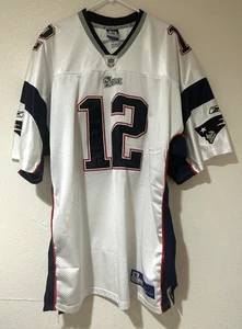 Auténtica camiseta blanca Reebok On Field NFL New England Patriots Tom Brady 56 3XL - Imagen 1 de 15