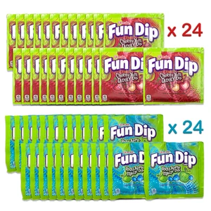 Fun Dip Lik-M-Aid Süßigkeiten - 48 Stück Großpackung Sortiment (Cherry & RazzApple) - Bild 1 von 1