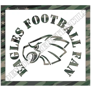 8"x9" Clear Plastic Stencil - Eagles Football Fan (SB63) (.007") - Picture 1 of 2