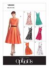 Vogue Easy Options Misses Dress Flared Skirt Pattern 6 Styles V8020 Sz 12-14-16