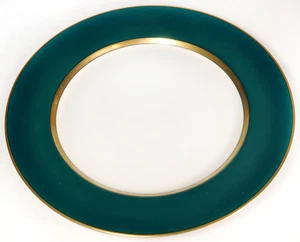Fitz & Floyd Renaissance Dark Green 10 1/4" Dinner Plates FF26 1978 Vintage EUC - Picture 1 of 3